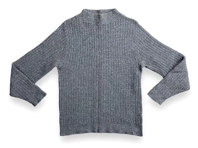 Lana acrílica cuello tortuga gris vintage años 70 M Foto 1 de 4