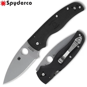 Spyderco Shaman Ligero CTS-BD1N Hoja Lisa Negro Manijas FRN C229PBK - Imagen 1 de 3
