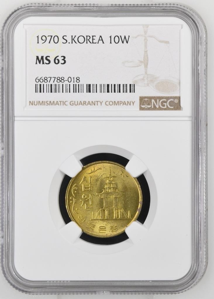 PCGS UNC D 1967 韓国 Won銅貨 PCGS UNC D 1967 韓国 Won銅貨 - メルカリ