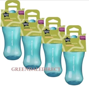Tommee Tippee Sports Bottle 12m + 300ml - BLUE - 4 PACK - Picture 1 of 1