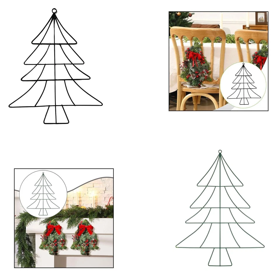 Christmas Tree Iron Stand Unique Wall Hanging Outdoor Yard Decorative Tree Shape - Image 1 of 1