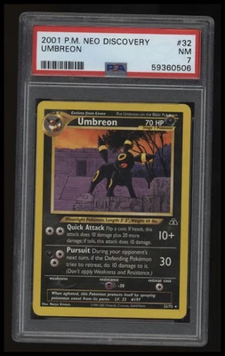 2001 Pokemon Neo Discovery Umbreon PSA 7 - Image 1 of 2