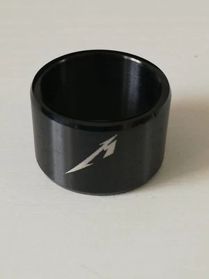 Titanium Men’s Black Stainless Steel Metallica M Biker Ring New. - Image 1 of 4
