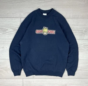 Spitfire Vintage 90s Skateboarding Logo Blue Sweatshirt L Size Mens - Picture 1 of 6