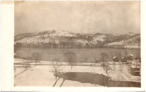 Snowy River Town View, Possibly in Ohio OH 1900s RPPC Postcard Photo - Picture 1 of 2