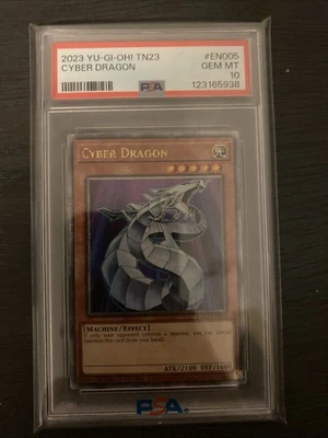 Cyber Dragon PSA 10 Quarter Century Secret RARE TN23-EN005 Yugioh  - Image 1 of 2