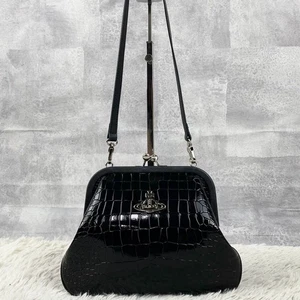 Vivienne Westwood Bolso de Hombro Bolso sin asas Cierre bidireccional Cuero Orbe Negro Usado - Imagen 1 de 10
