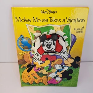 Walt Disney Mickey Mouse Vintage Puppet Book Mickey Mouse Takes A Vacation 1976 - Bild 1 von 12