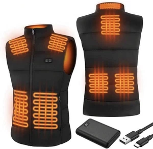 8-Zonen beheizbare Weste für Männer & Frauen -- USB-C wiederaufladbare tragbare Heizjacke - Bild 1 von 7