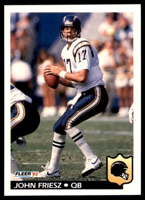 1992 Fleer - John Friesz #358 - Image 1 of 2