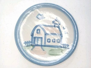 M.A. Piatto deserto 6" pollici Hadley ceramica dipinto a mano fienile arte popolare country - Foto 1 di 7