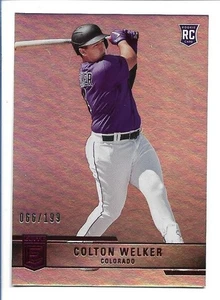 Colton Welker 2022 Panini Chronicles Elite RED Rookie #19 /199 - Rockies RC - Picture 1 of 2