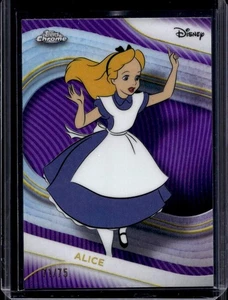 2025 Topps Chrome Disney Alice Purple Refractor /75 #176 - Picture 1 of 2