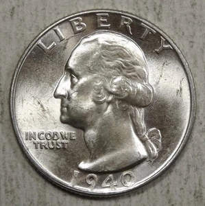 1940-D Washington Quarter, Choice Uncirculated. Better Date    1013-08 - Picture 1 of 2