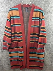 Wrangler Sweater M Aztec Knit Cardigan Duster Western Boho Retro - Picture 1 of 5