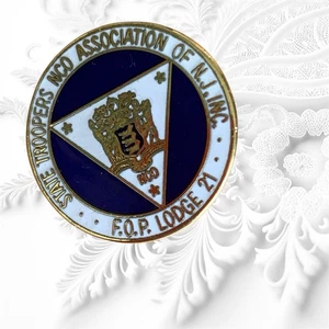 Fraternal Order of Police NJ Lapel Pin Lodge 21 State Troopers NEW JERSEY EUC - Picture 1 of 11