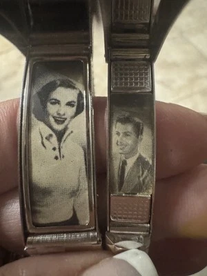 Brazalete Corazón Dulce Vintage Recuerdo Imagen Speidel Relleno Oro Blanco 10k Años 50 Foto 1 de 4