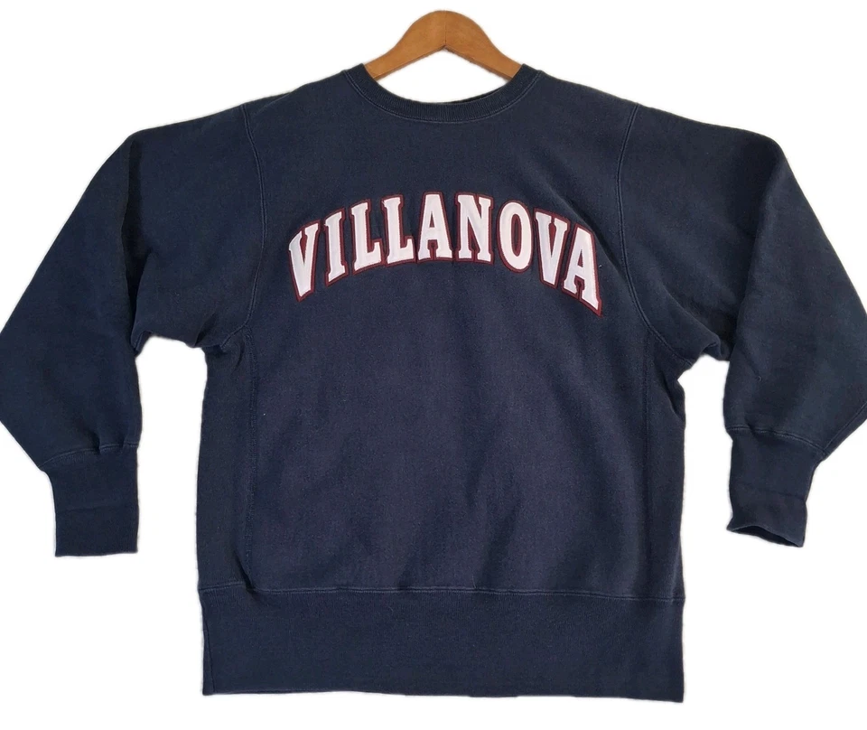 Vtg Villanova Wildcats Crew Neck Sweatshirt Medium Champion Reverse Weave USA - Image 1 of 4