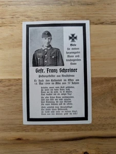 Carta Morte Soldato Tedesco WW2 *ORIGINALE - Morto A Offenbach Seconda Guerra Mondiale - Foto 1 di 3