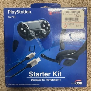 PlayStation 4 Ps4 Starter Kit - Controller Grip, Charge Cable, Headset Official - Picture 1 of 2