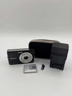Sony Cyber-Shot DSC-W190 12.1MP Digital Camera Black Tested - READ - Image 1 of 4
