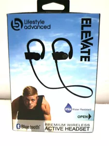 ELEVATE LIFESTYLE ADVANCED WIRELESS IPX4 ACTIVE HEADSET BLUETOOTH - Picture 1 of 6