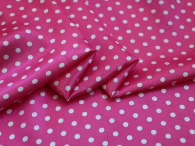 Lindo material de lunares satinado Charmeuse suave forro de abrigo bufanda tela por yarda Foto 1 de 4