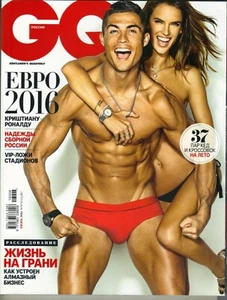 RUSSIAN GQ February 2016 Ronaldo Alessandra Ambrosio - Picture 1 of 1
