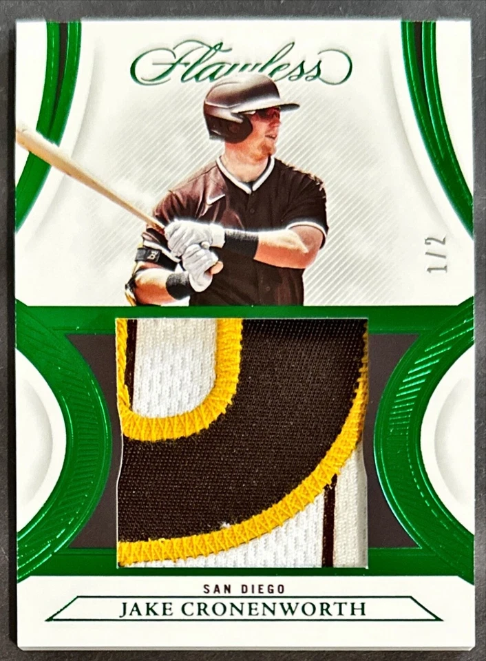 2022 Flawless Jake Cronenworth #'d 1/2 Jumbo Patch Emerald San Diego Padres - Image 1 of 3