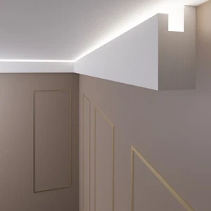 10 Meter LED Band Profil Stuckleiste für indirekte Beleuchtung XPS OL-36 Weiß - Bild 1 von 3