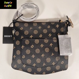 DKNY The Optimist Leather Shoulder Bag Black Small Style KDZ13V03 - Picture 1 of 20
