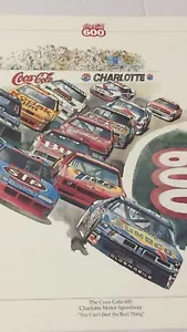 Nascar Coca Cola 600 Racing Print Sold Out Signed Werner Willis Art - Picture 1 of 5