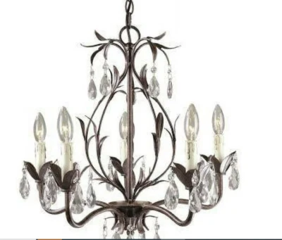Candelabro World Imports 81025-62 Berkley quadrado 5 luzes, bronze resistido novo na caixa - Imagem 1 de 4