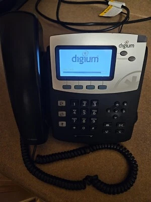 Digium D40 Desk Phone with Stand IP VoIP Warranty 2-Line SIP HD Voice 1TELD040LF - Image 1 of 2