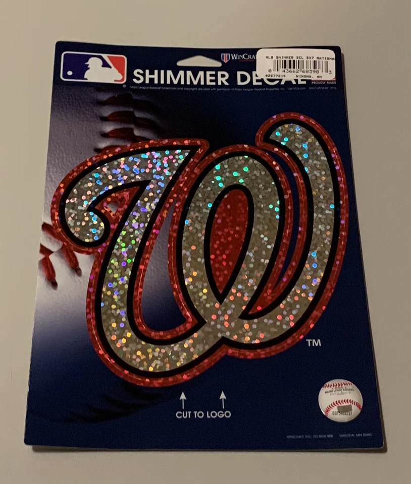 Washington Nationals Officially Licensed 5 X 7 MLB Shimmer Decal By WinCraft! - Image 1 of 1