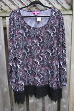 WOMAN WITHIN PAISLEY CROCHET TUNIC, SIZE L 18/20 (3X/4X), REDUCED