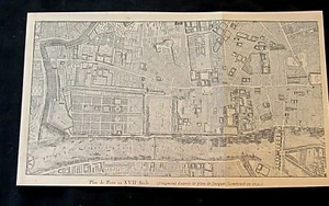Carte de Paris au XVIIe S. Gomboust 1652 Almanach de la Reine d'Angleterre 1921  - Picture 1 of 10