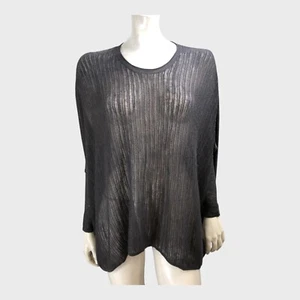 Helmut Lang Grey Oversized Knitted Top - Size 12 - Picture 1 of 4