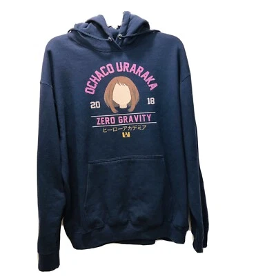 My Hero Academia Ochaco Uraraka Zero Gravity Hoodie Pullover Sweatshirt Sz Large - Image 1 of 4