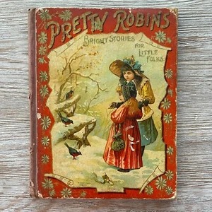 Antique "Pretty Robins Bright Stories for Little Folks" Book- Happy Jack Series - Imagen 1 de 8