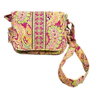 Vera Bradley Retired Capri Melon Quilted Crossbody Bag Tote Multicolor Paisley - Picture 1 of 10