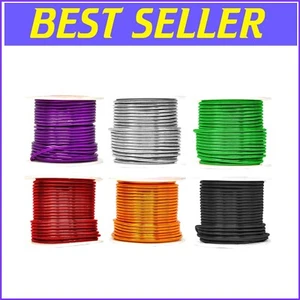 12 Gauge Anodized Aluminum Craft Wire Set - 6 Color Flexible Jewelry Making Wire - Picture 1 of 11