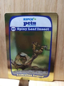RSPCA Pets ๐ GOLD #69 SPINY LEAF INSECT Trading Card ๐FREE POST - Picture 1 of 2