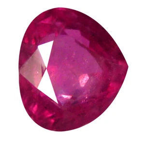 Piedra genuina zafiro rojo rosado con forma de pera intermitente de 1,03 quilates (6 x 5 mm) - Imagen 1 de 1