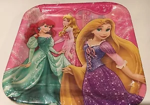 Disney Princess Hallmark Square Dinner Plates 8pcs Party Supplies - Picture 1 of 2