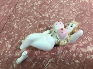Vintage Naughty Nude Salt & Pepper Shakers Naked Pin Up Lady Spice of Life - Picture 1 of 9