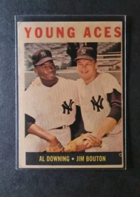 1964 Topps Venezolano #219 Young Aces Downing and Bouton - Espalda Negra Foto 1 de 4