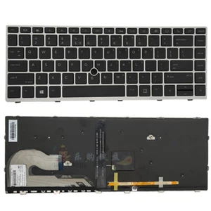 For HP EliteBook 745 G5 840 G5 846 G5 Laptop Backlit Keyboard Small Enter Key - Picture 1 of 3