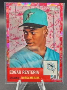 Edgar Renteria 2022 Topps Chrome Platinum Anniversary Toile Cream Fuchsia /100 - Picture 1 of 2