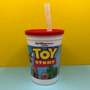 Rare Vintage Disney Pixar Toy Story 1 Original Souvenir Plastic Straw Cup 1995 - Picture 1 of 6